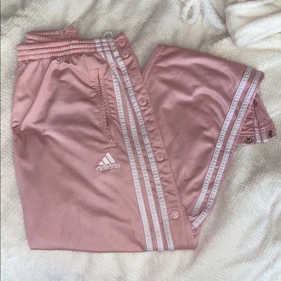 baby pink adidas pants